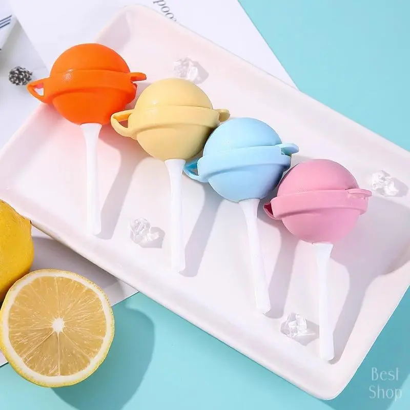 6pc(random color)/10pcs Reusable Silicone Popsicle Molds, Homemade Ice Cream Lollipop Maker, Ice Ball Mold for Kids’ Creativity, Ideal Indoor Leisure Party Gifts