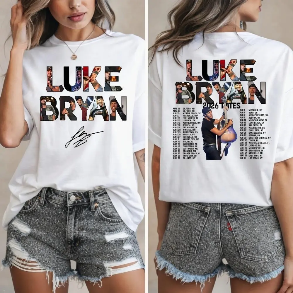 Luke Bryan Country Tour 2026 Shirt, Word On The Street Tour Tee, Double Down Stadium Concert Graphic Top, Retro Country Music Fan Gift, Cozy Cotton Unisex Apparel