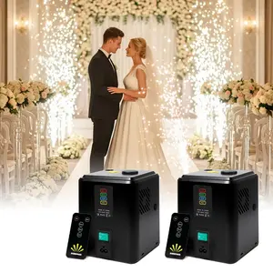 2pcs Mini Cold Spark Machine, 2-3.5m Spark Effect FX Device for Stage Wedding Party Events  DJ Shows (Include 10 Packs Consumables)