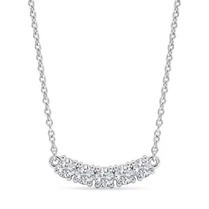 Moissanite 1.25 ctw Necklace in Platinum Over Sterling Silver 18 Inches