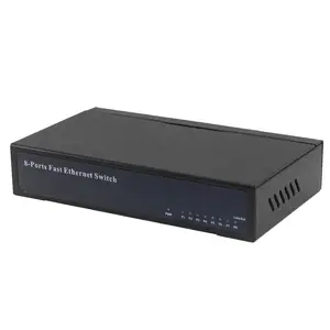 Home network switch 8-port 100M network cable splitter gigabit monitoring router splitter metal casing