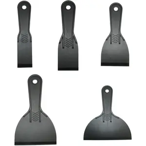 Plastic Putty  Set Plastic Putty  Flexible  Scrapers Tool Flexible Scraper Set Plastering Tool Filling  Set for Patching,Spackling,Wallpaper (Black, 5 count)