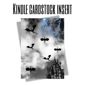 Fantasy Dragon Kindle Cardstock Insert | Glossy or Glitter | Kindle Accessory | Kindle Decoration | Gift for book lovers