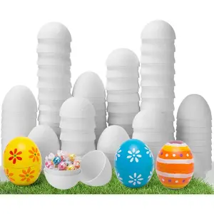 Motionchic 25 Pcs Paintable Easter Paper Mache Eggs DIY Blank Paper Mache Dyeable Easter Eggs Painting Colorful Arts and Crafts for Hunt, Basket Stuffers, Crafting, Educational Activities Decoration