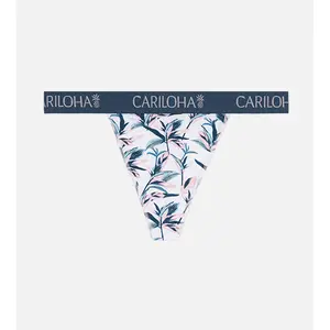 Bamboo Midrise Thong - Caribbean Jade Print