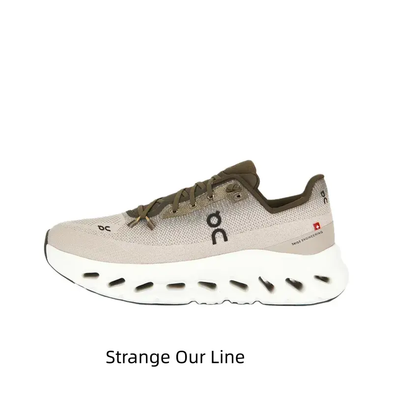 Neutral Khaki Fashion Platform Hollow Sole Sneakers, Soft Airy Knit Mesh Low Top Lace Up Shock Absorb Trainers, All-Match Stable Support Unisex Long Distance Walking & Running Footwear
