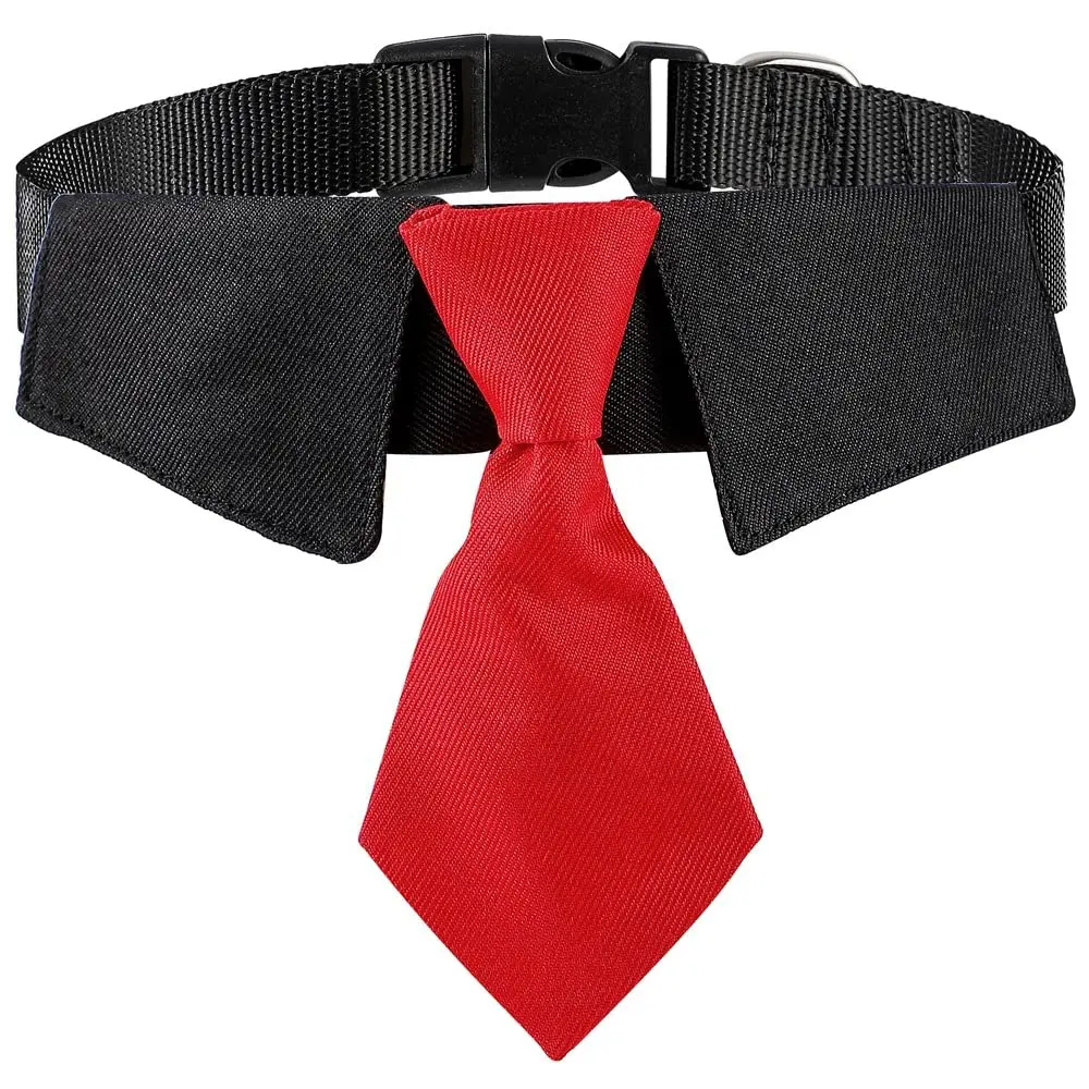 Dog Bow Tie Collar – Soft Polyester with Metal Buckle