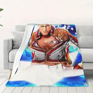 Luxurious Wrestling Superstar Fleece Blanket- Soft, Warm, All-Season Flannel, Vibrant Muscle for Man Design, Suitable for Sofa, Bed, Office, Camping, and Travel- Patriotic Decor, Perfect Gift, Office Comfort, Home Decor, Vibrant Design, Bold Pattern