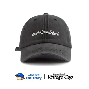 1pc Distressed Embroidered Washed Baseball Cap Classic Casual Retro Style Soft Sweatband Adjustable Size Lightweight Sun Protection Versatile Vintage Dad Hat for Outdoor Sports Daily Wear Gatherings Vacations Gifts for Family Friends