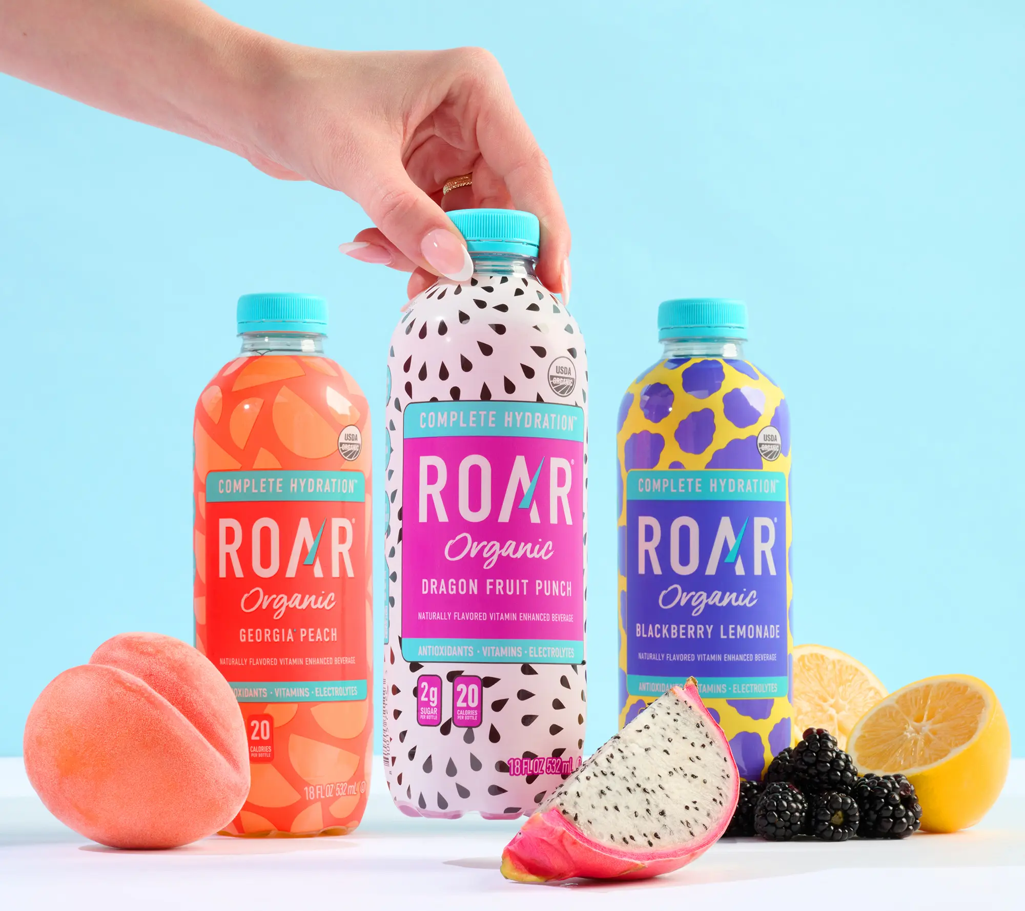 Roar Organic 18oz Bottles vitamin and Electrolyte Beverage Roar Organic 18oz Bottles vitamin and Electrolyte Beverage