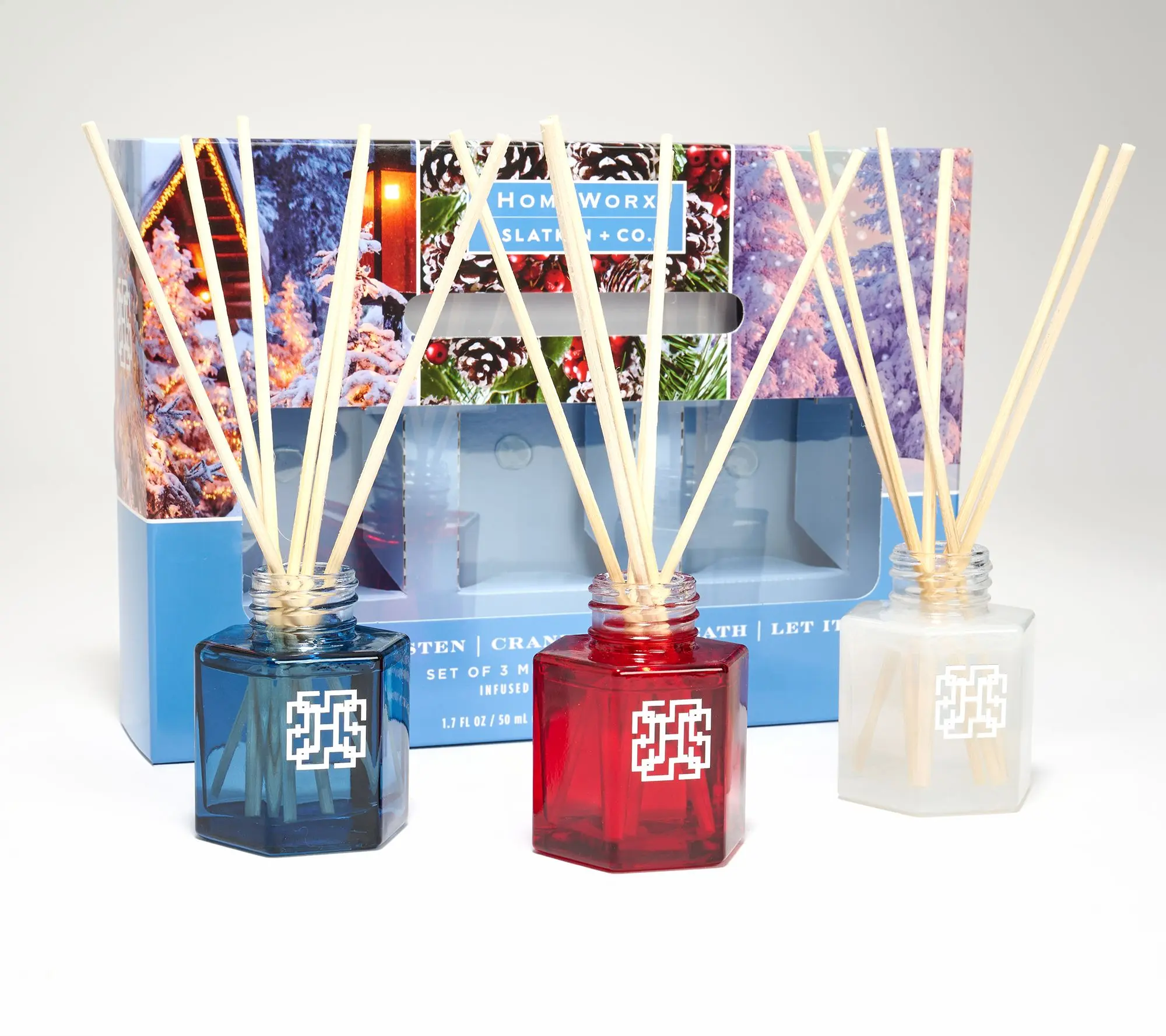 HomeWorx by Slatkin + Co. S/3 Mini Reed Diffuser Gift Set