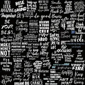 Motivational Phrase Pattern Sticker, 60pcs/set Self Adhesive Decorative Sticker, DIY Decal for Water Bottle, Laptop, Phone Case, Scrapbook, Journal Making