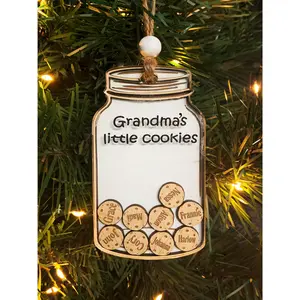 Grandparent Gifts "Grandma's Little Cookies" Personalized Family Grandchildren Ornament