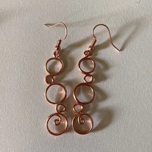 Copper Bubble Earrings