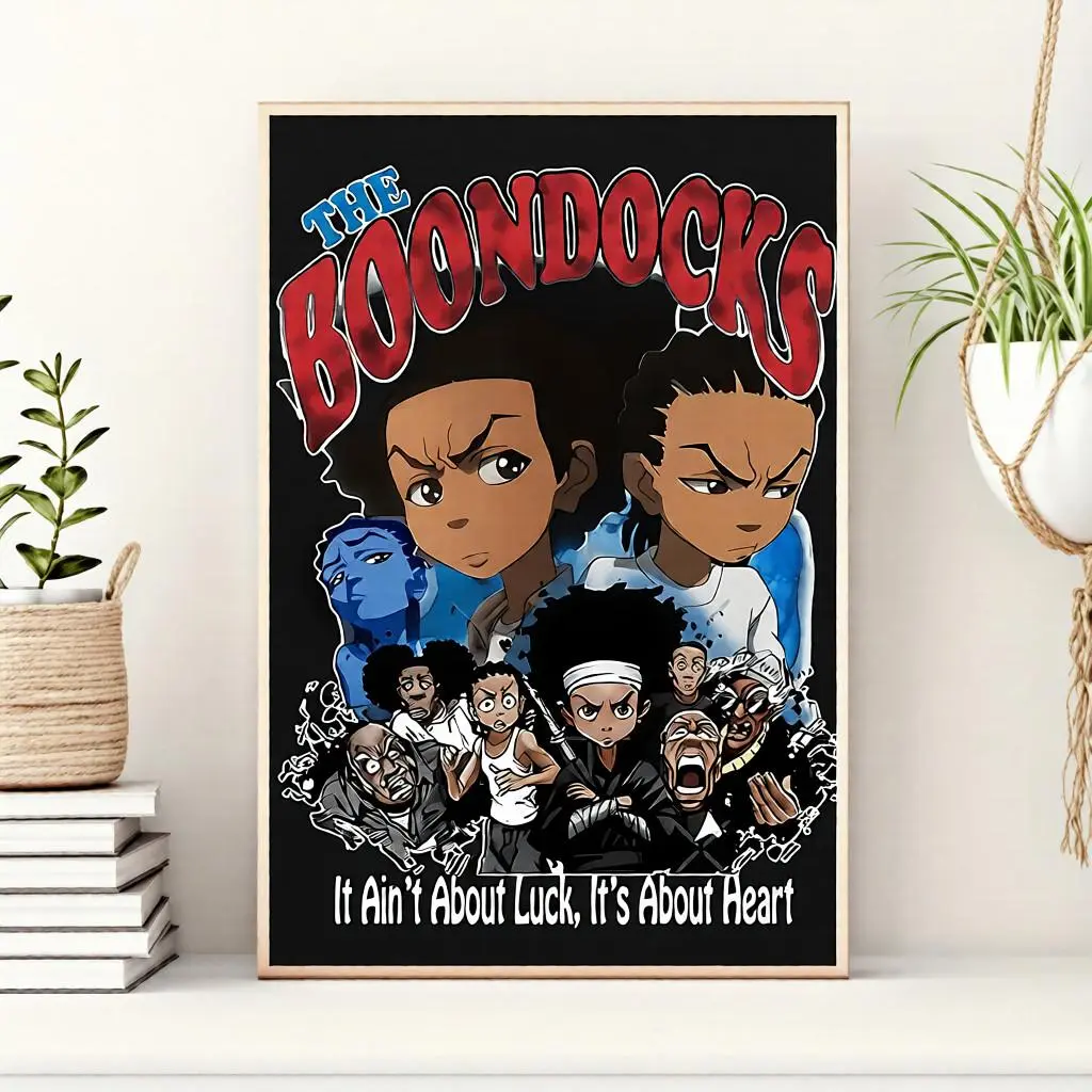 1pc The Boondocks Anime Canvas Print - Unframed Wall Art Poster with Vintage Style, Waterproof Print for Living Room, Bedroom, Office, Dorm, or Bar Decor - Perfect Gift and Home Decoration Decorative Artwork
