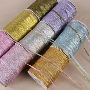 Sparkling 3mm Metallic Glitter Trim Ribbon, 20 Yards - Ideal for Crafts, Sewing & Gift Wrapping