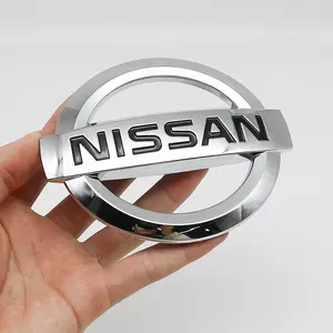 1 Piece 3D Abs Car Front Emblem, Rear Trunk Logo, Fits Nissan Qashqai Sylphy X-Trail Note Elgrand Leaf Juke, Exterior Accessories, Decal for Cars, Car Decals