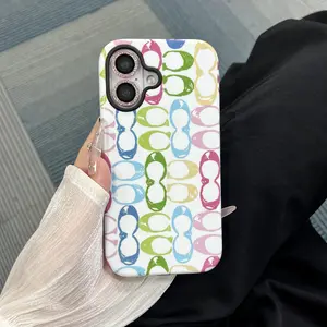 Colorful Printed Design Phone Case — Suitable for iPhone 17/16/15/14/13 Pro/Plus/Max. Features a full-coverage design; scratch-resistant and durable—an essential accessory for every fashion trendsetter.
