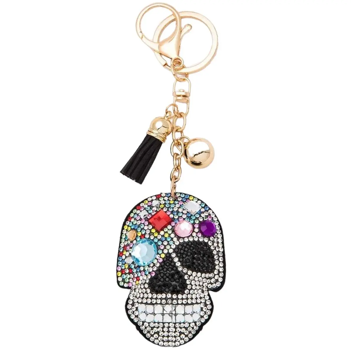 Silver Bling Skull, Gold Hardware