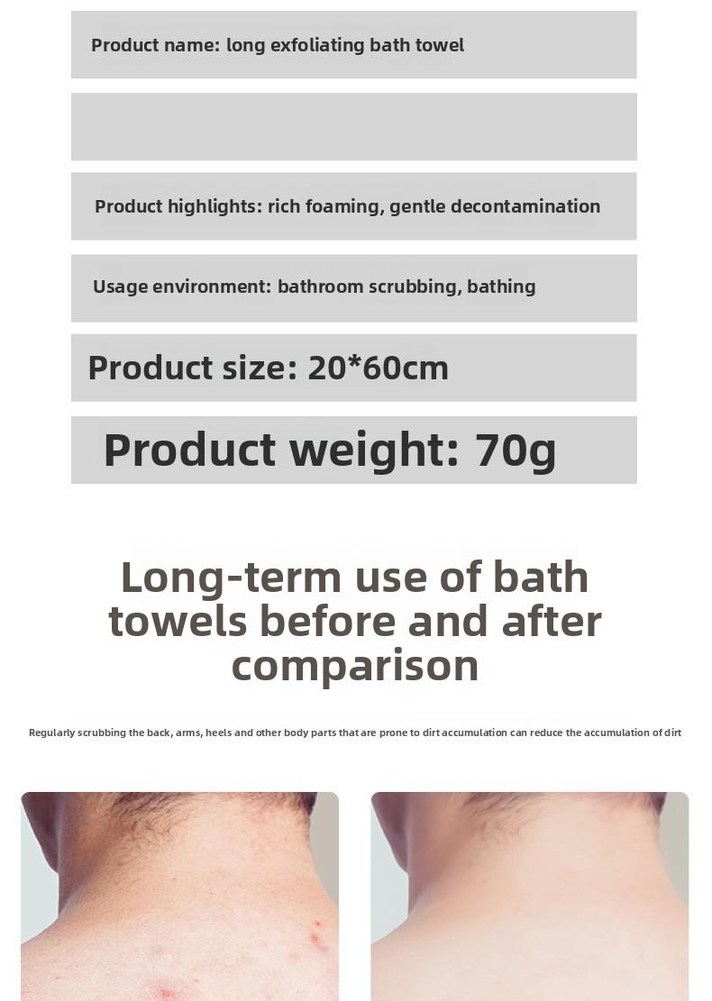 African Exfoliating Net Sponge, Long Stretchable Bath Net for Back Scrubber, Dead Skin Remover Exfoliating Body Scrubber for Shower, Deep Cleanse for Smooth Glowing Skin, Durable Nylon Mesh Washcloth for Daily Use