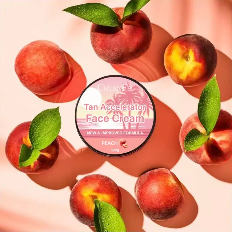 Accelerated Tan Boost Gel, Intensive Tanning Gel, Tan Intensifier, Tanning Booster, Sun Exposure, Deep Copper Wheat Color, Waterproof Sweatproof, Moisturizing Non-Greasy, Even Coverage, Peach Flavor, Tanning Accelerator