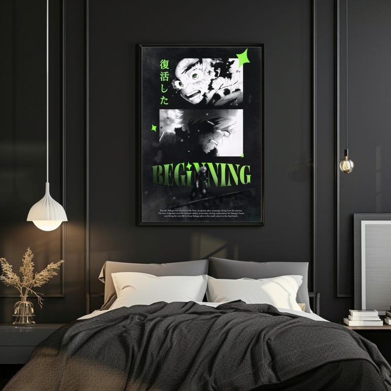 Deku X Bakugo Art Print, My Hero Academia Poster, Anime Fan Gift, No Framed