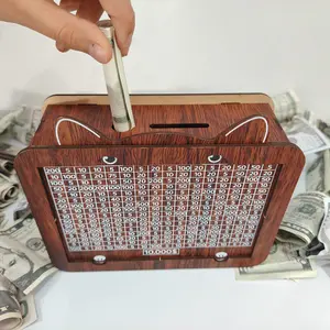 Cat's Novelty Wooden Coin Storage Can - Decorative Tabletop Display Can with Currency Coin Slot - Savings Plan Storage Box with Currency Counter Ornaments Statues Home Decore Interior Decoration Accessories Art Figurine