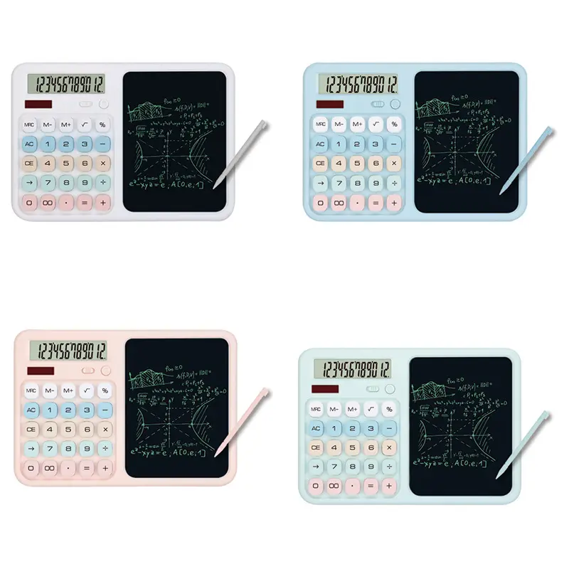 Two in One Calculator and Writing Tablet for Office Desk Portable Electronic Notepad with Dopamine Aesthetic High Quality Touch Screen for Students Professionals and Remote Workers