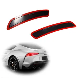 2PCS Smoked Lens Rear Side Marker lamps Reflector For 2020 2021 2022 Toyota GR Supra,Replace OEM 81720-WAA01 81710-WAA01