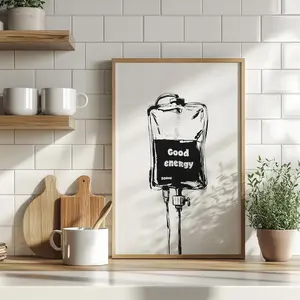 IV Bag Medical Quote Wall Art Poster Print, Nurse Affirmation Poster, Clinic Therapy Decor, Minimalist Positive Typography Print. No Frame (No Frame)