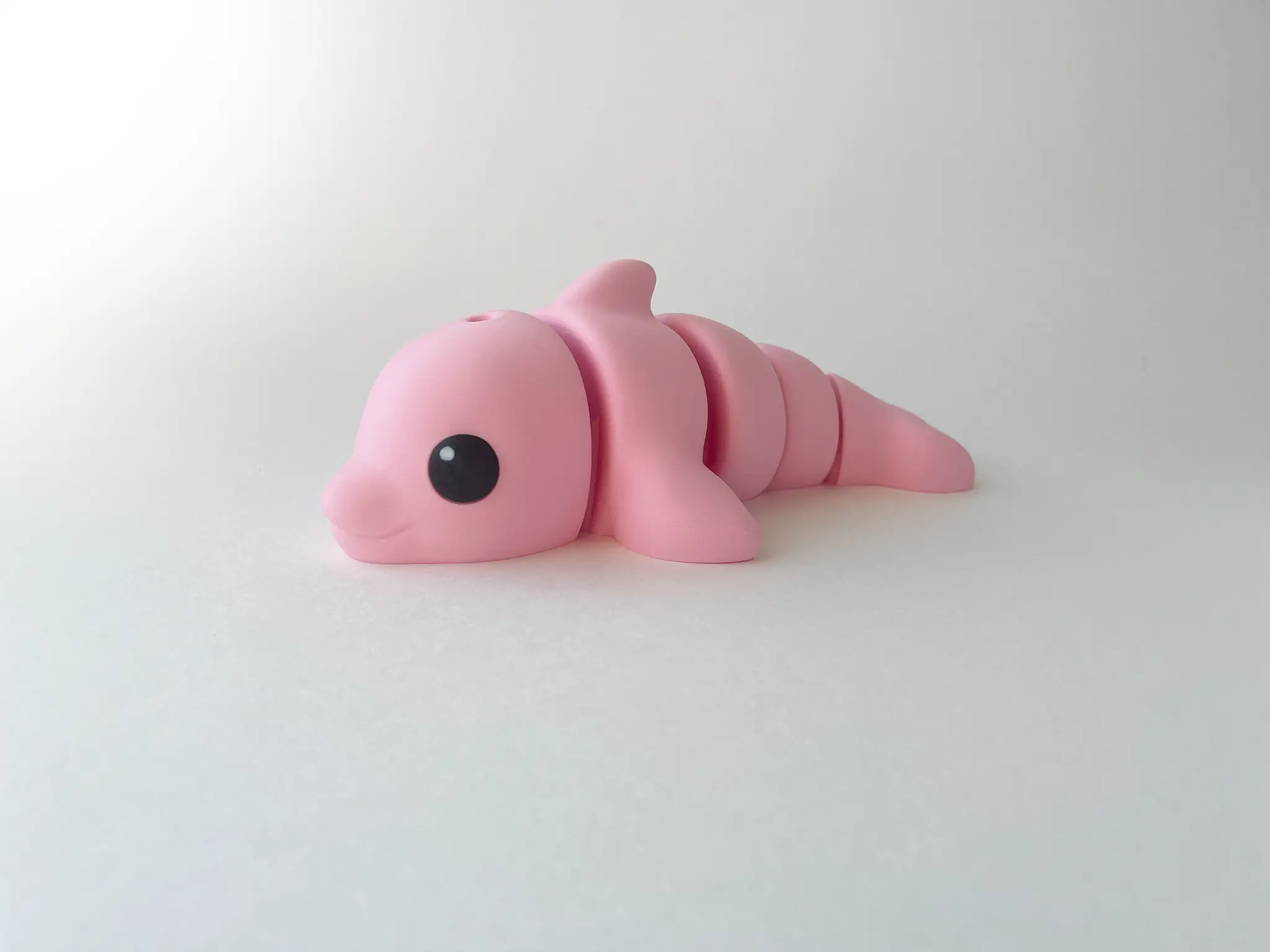 ZOU's Cute Pink Dolphin Fidget Toy - Medium High-Quality 3D-Printed Articulated Buddy with Tiki-Taka Noise for Indoor and Outdoor Play & Stress Relief