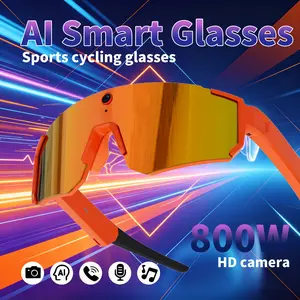 V06 Outdoor Cycling Polarized Sunglasses, Ai Smart 800w Camera, 100+ Language Translation, Uv400 Protection, Ip54 Waterproof, Men's Driving Glasses, Outdoor Sports Glasses