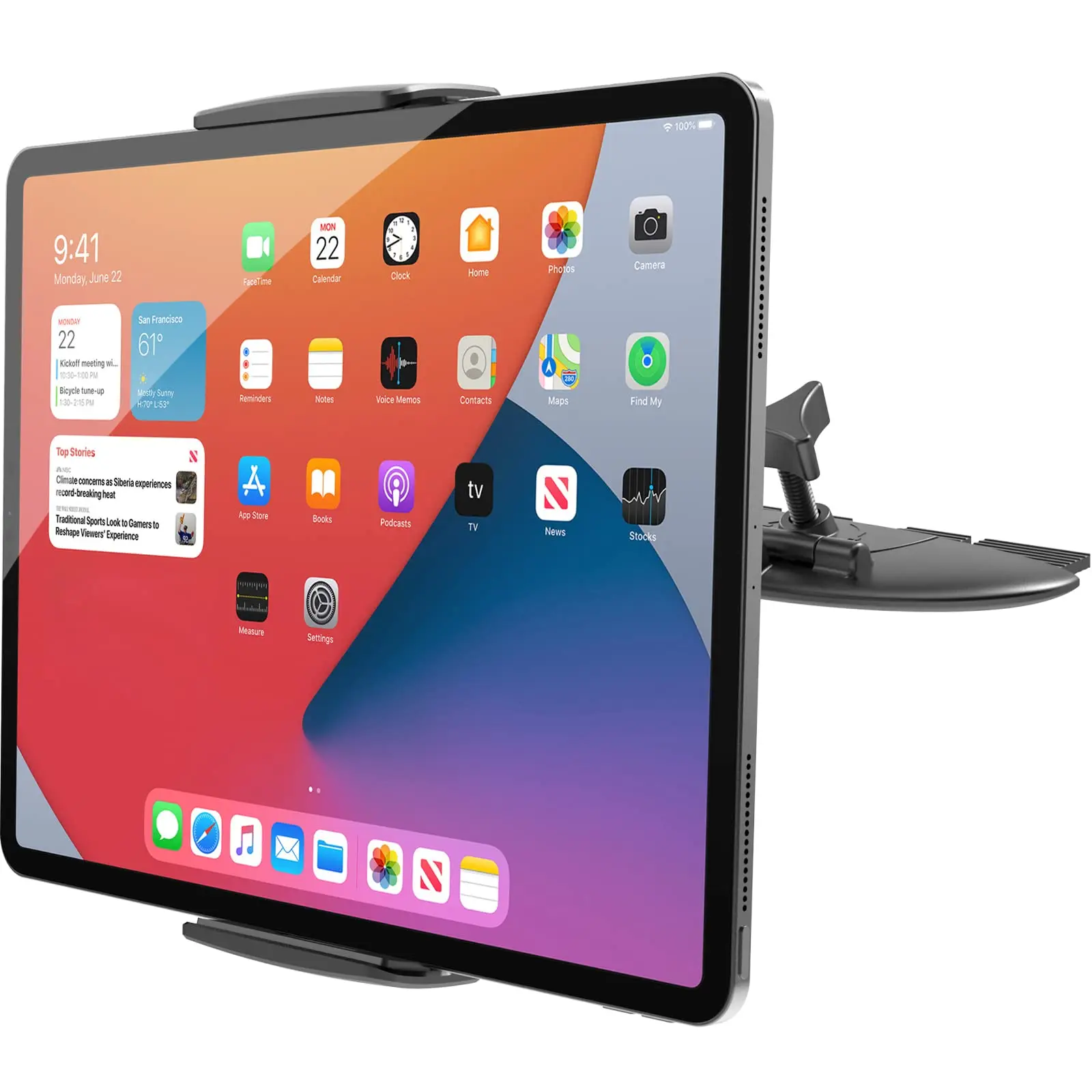 SAGAETR For Sturdy Ipad Holder Car Cd Slot Tablet Mount  2-in-1 Universal 4.7-" Pro Air Mini Galaxy Z Fold Adjustable 360 °   Road Trip