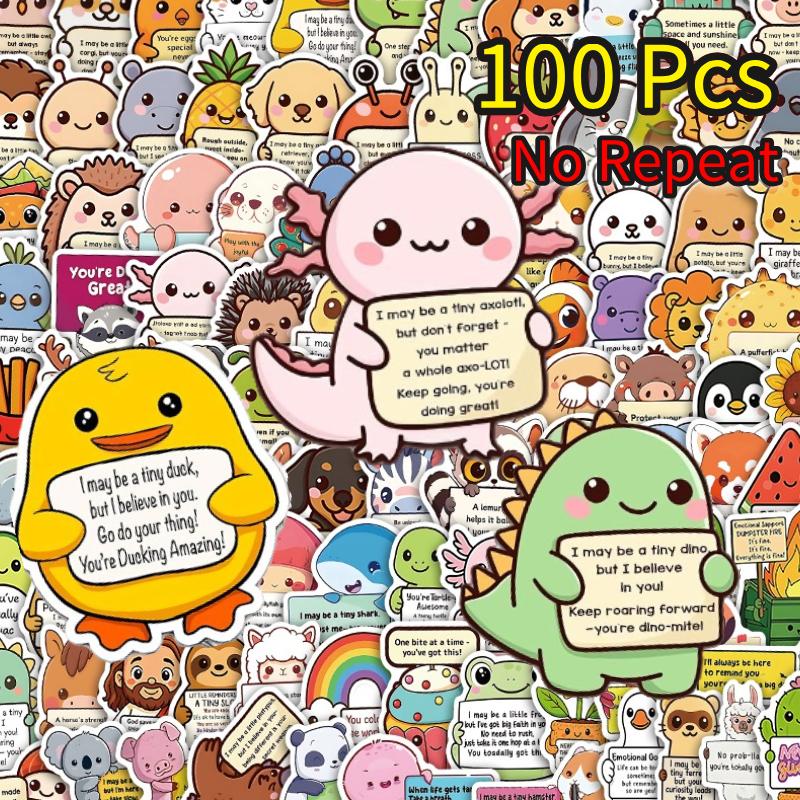 100PCS Cute Emotional Support Animal Stickers – No Repeat Positive ...