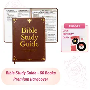 [Gift] Bible Study Guide for Women & Men – Beginner-Friendly Study of All 66 Books with Life Application & Reflection Notes | Premium Lay-Flat Hardcover Devotional Journal