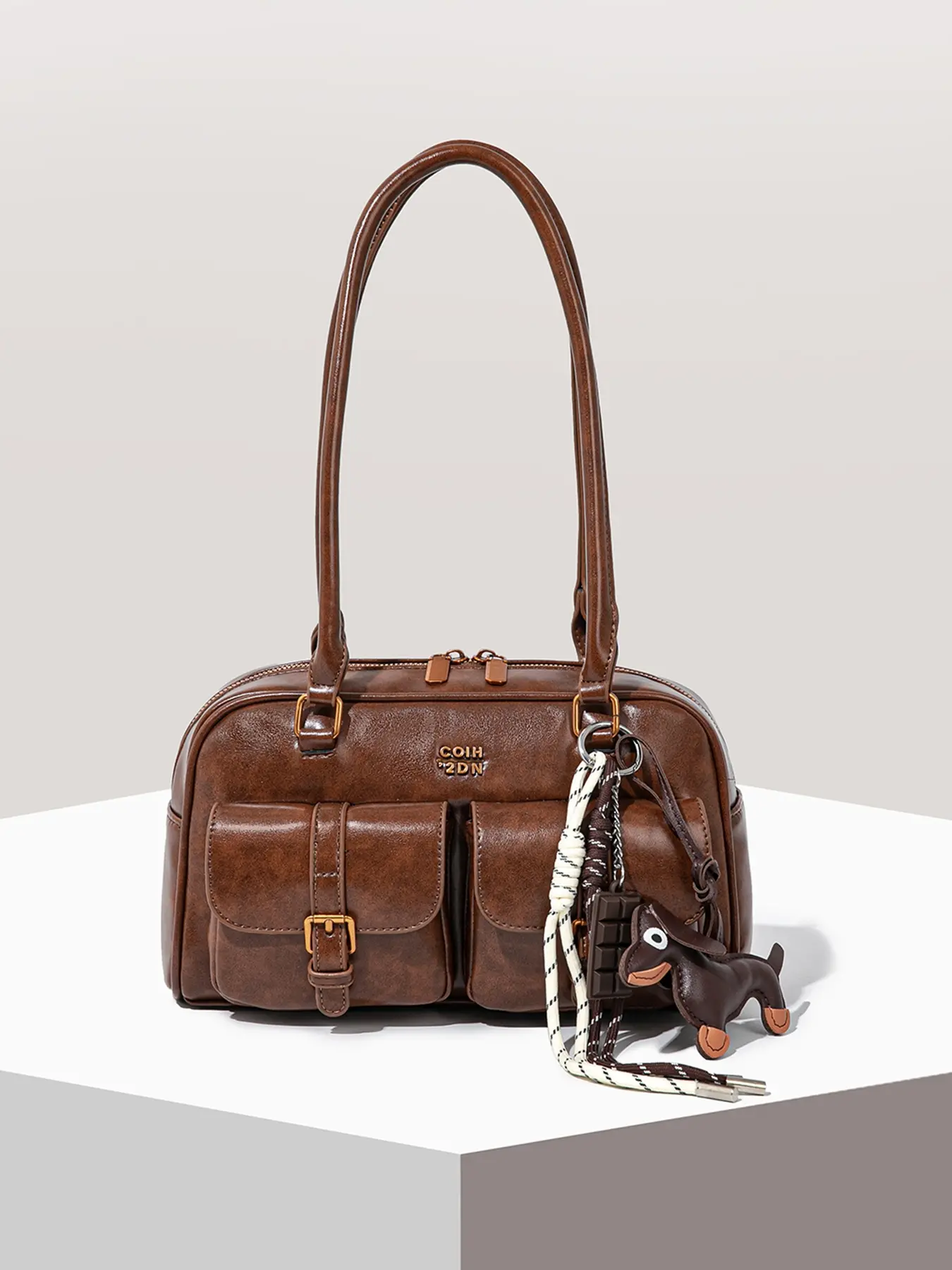 Brown + Dachshund Dog Pendant