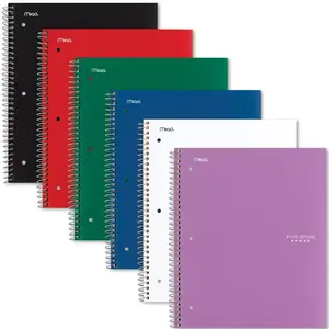 FP-Hot Selling Five Star 5 Subject College Ruled Spiral Notebook (Colors May Vary)