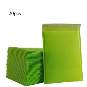 Bubble Mailer, 20pcs/pack Green Bubble Bag, Self Seal Bubble Mailer, Shipping Bag, Stationery Office Supplies, Mailer Bag for Transportation Protection