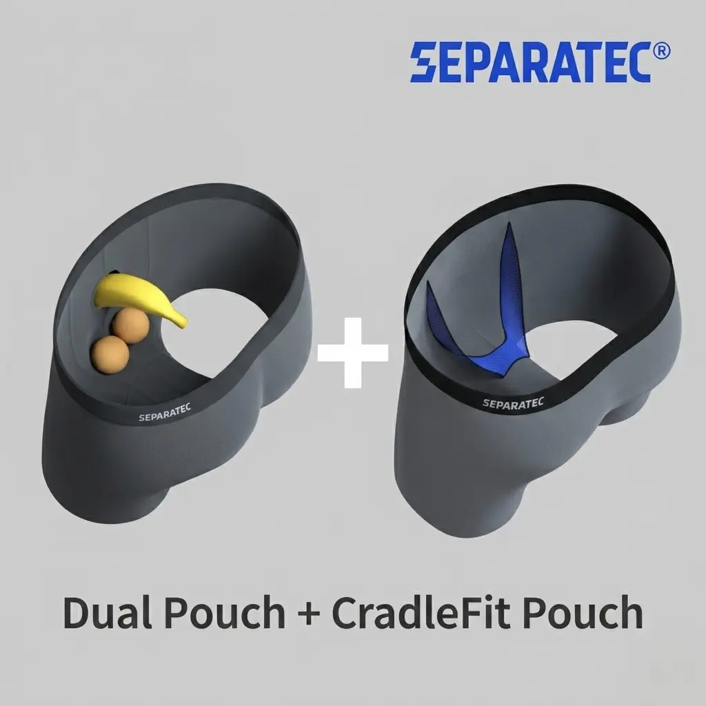 Separatec Men's 2-Pack Boxer Briefs Discovery Set, Dual & CradleFit Pouches, No-Ride Up MicroModal Spandex Fabric, Basic Underwear Trunks, Two-Pouch sohochic