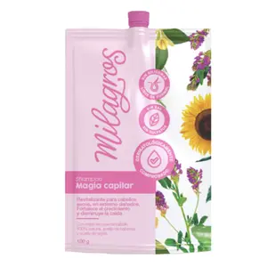 Milagros Shampoo Magia Capilar Travel Size Sachet - Magic Hair Shampoo 100gr Sulfates free Haircare growth  strength, Jojoba Argan Hyaluronic Acid