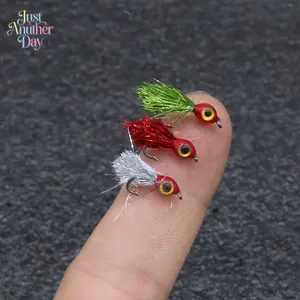 5-Pack Ice Silk Minnow Fly Fishing Lures with Micro Fly Hooks, for Trout and Smallmouth Bass, Freshwater Fishing Angling Kit