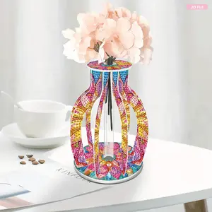 DIY Diamond Painting Flower Vase Kit - Wooden Table Ornament Test Tube Set, Home & Wedding Decor, Ideal Gift for DIY Needlework Enthusiasts (Toys & Hobbies)