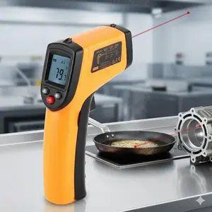 Non-Contact Infrared Thermometer Gun | High-Precision, Fast-Response Laser Temp Gun for Automotive Repair, Engine Diagnostics, HVAC & Electrical Maintenance | Durable, Ergonomic Tool with Instant Readout.