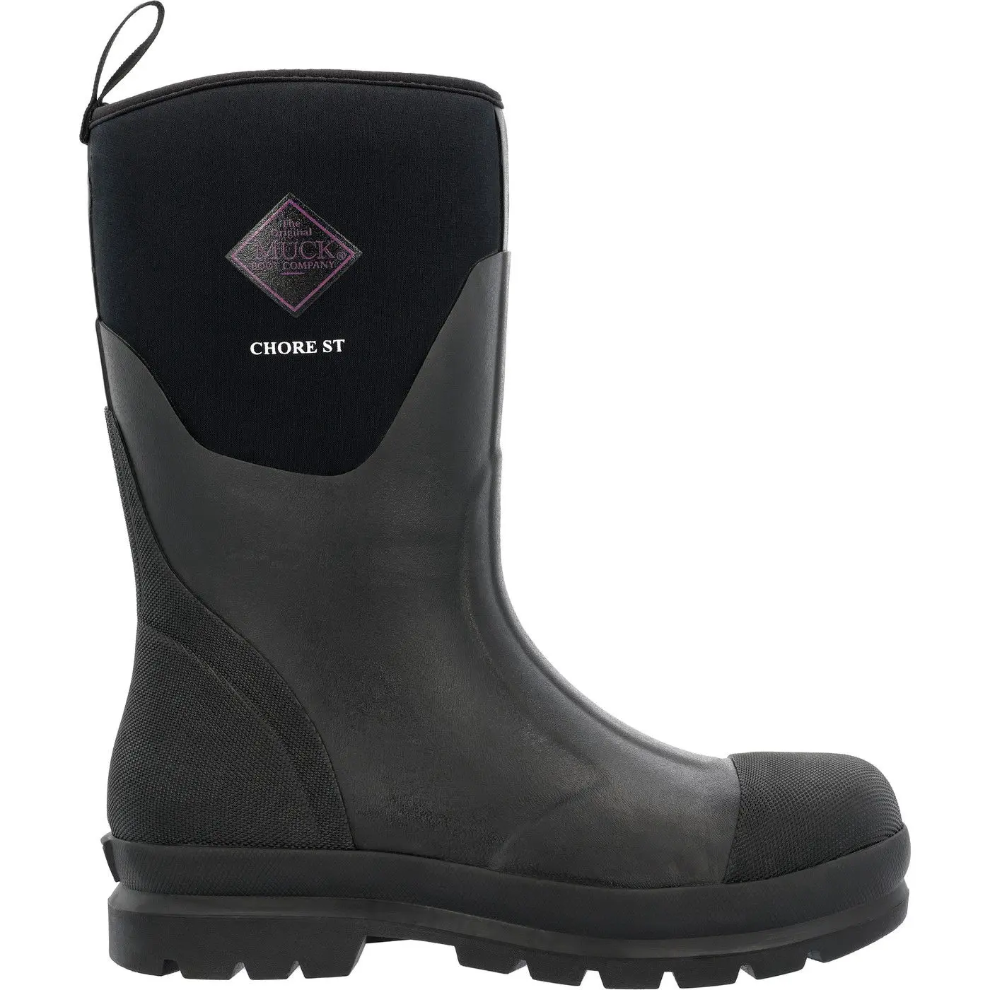 Women's Chore Classic Mid Steel Toe Boot Easy to Clean Rubber Overlays 100%