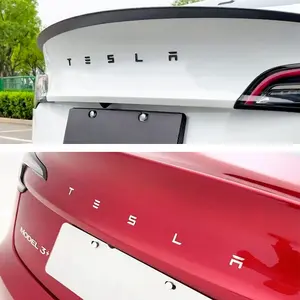 Car Letter Stickers Tail Decoration Decals, Tesla Car Body Modification Accessories, Exterior Marking Stickers for Vehicle Customization, Automobile Decals