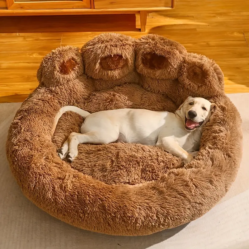 Ultra Soft Plush Pet Sofa Bed - Soft and cozy, non-slip base, suitable for small and medium-sized dogs and cats, suitable for living room and bedroom