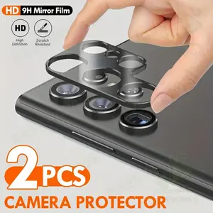 KAYKWONG'S 2 Pack Full Coverage Tempered Glass Phone Camera Lens Protector Film for Samsung Galaxy S23 S22 S24 S25 S26 Ultra S21 Ultra Plus Fe, HD Clear