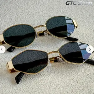 2-Piece Set Bestselling Small Round Metal Frame Sunglasses, Trendy Versatile Influencer Style Fashion Eyewear for Women Daily Casual Wear #summervibes