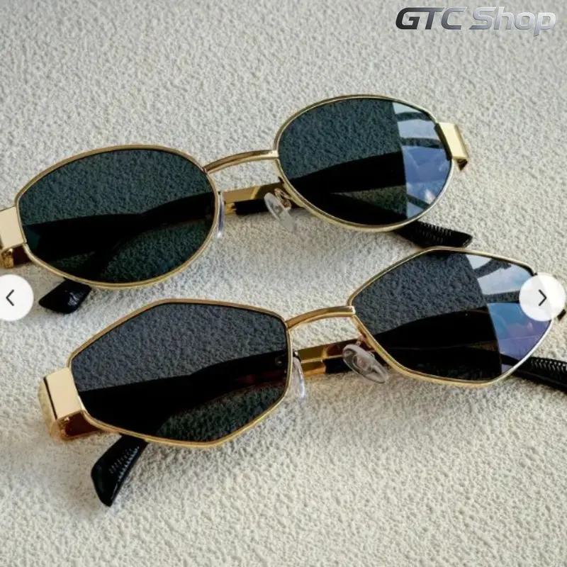 Women's 2-Piece Small Round Metal Frame Fashionable Sunglasses - Trendy Frames Sunglasses, Stylish Shades, Casual Style Eyewear for Daily Wear Sports Use