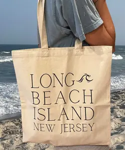 Long Beach Island Canvas Shopping Bag Tote